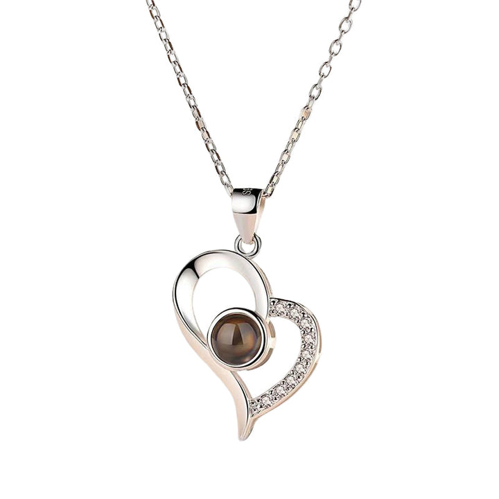 Lisslune | I love you roses bloom necklace in 100 languages gift set