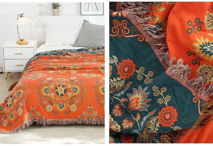 Lisslune | Cotton Queen Bedcover Sofa Blanket