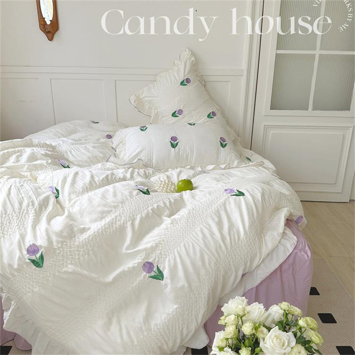 Rynx Coquette Room Tulip Ruffle Bedding Set