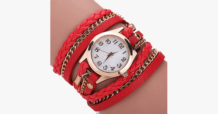 Lisslune | Gold Dial Quartz Watch with Funky Wraps – Designed to accentuate your casual look