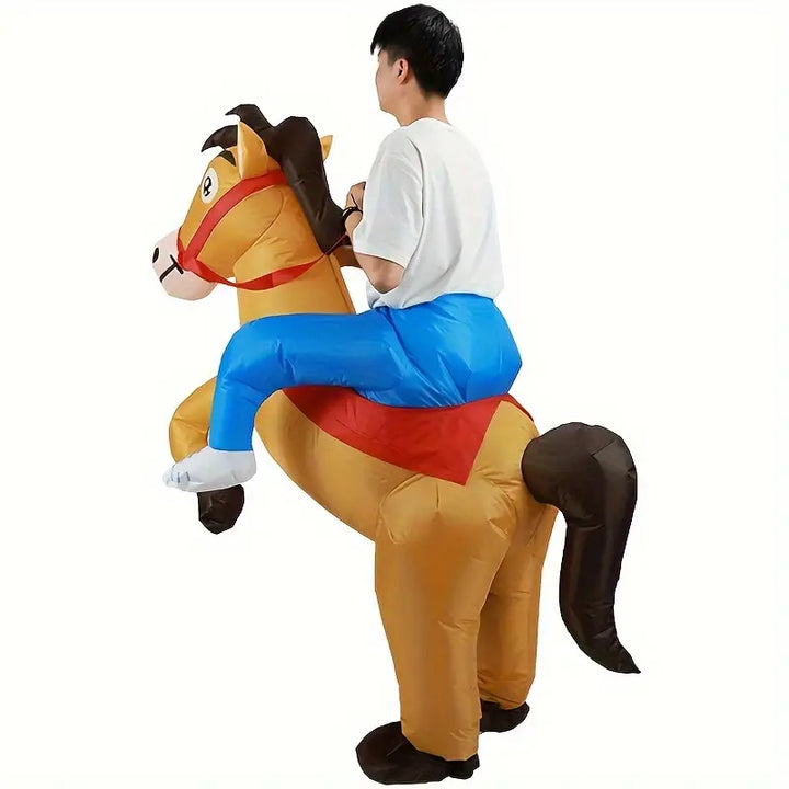 Lisslune | Inflatable Cowboy Horse Costume for Adults