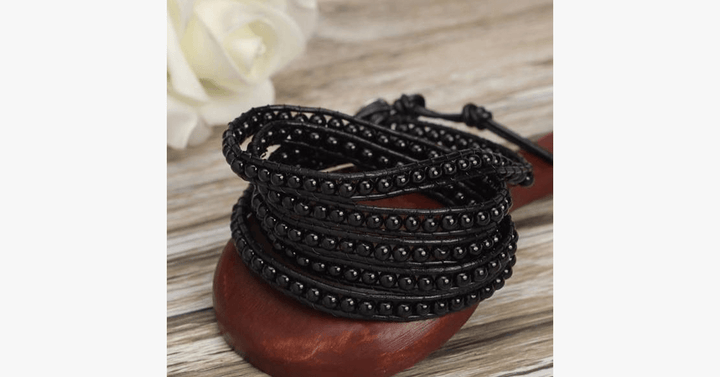 Lisslune | Black on black pearl bracelet
