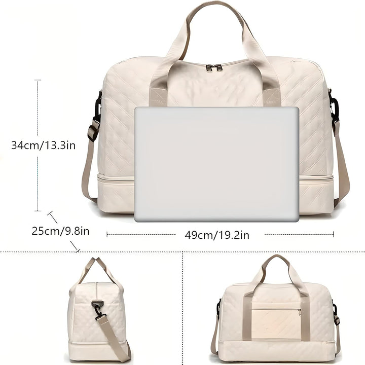 Lisslune | Spacious Weekender Duffle Bag | Water-Resistant, Multi-Compartment & Ideal for Short Trips and Gym Sessions