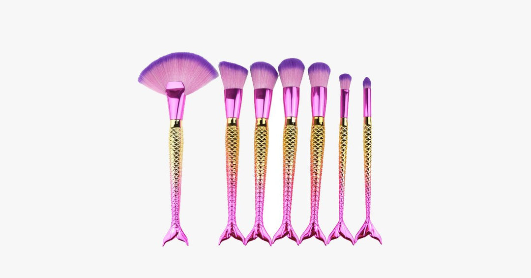 Lisslune | Large Fan Mermaid Tail Brush Set