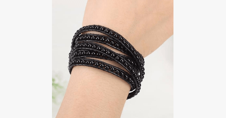 Lisslune | Black on black pearl bracelet