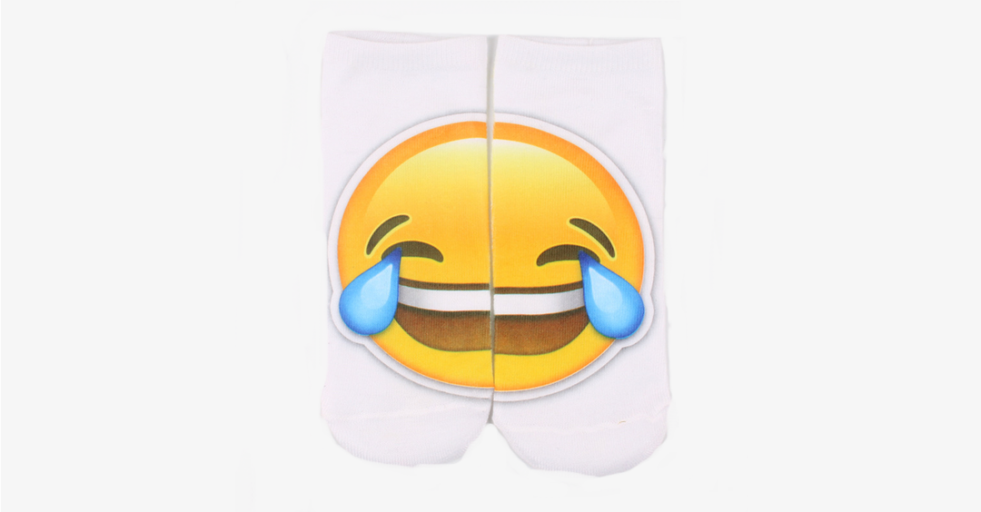 Lisslune | 3D smiling emoji fashion one-sided print cotton socks