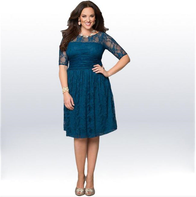Women's Dreamy Lace Dress with Elegant Skirt and Refined Details Lisslune