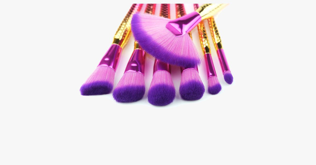 Lisslune | Large Fan Mermaid Tail Brush Set