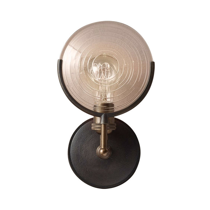 Skørter | Armed Wall Lamp Traditional Metal 11.5"/24" Wide 1 Head Black Wall Lamp Fixture with Round Frosted Glass Deco