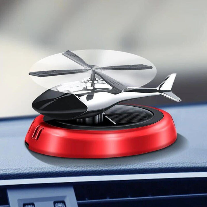 Lisslune | Solar Powered Helicopter Car Air Freshener: Rotating Aroma Diffuser in 3 Elegant Colors