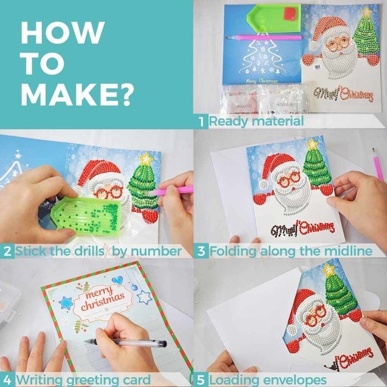 Lisslune | 5D Diamond Painting Christmas Cards New Arrival (8 Pack)