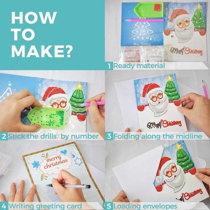 Lisslune | 5D Diamond Painting Christmas Cards New Arrival (8 Pack)