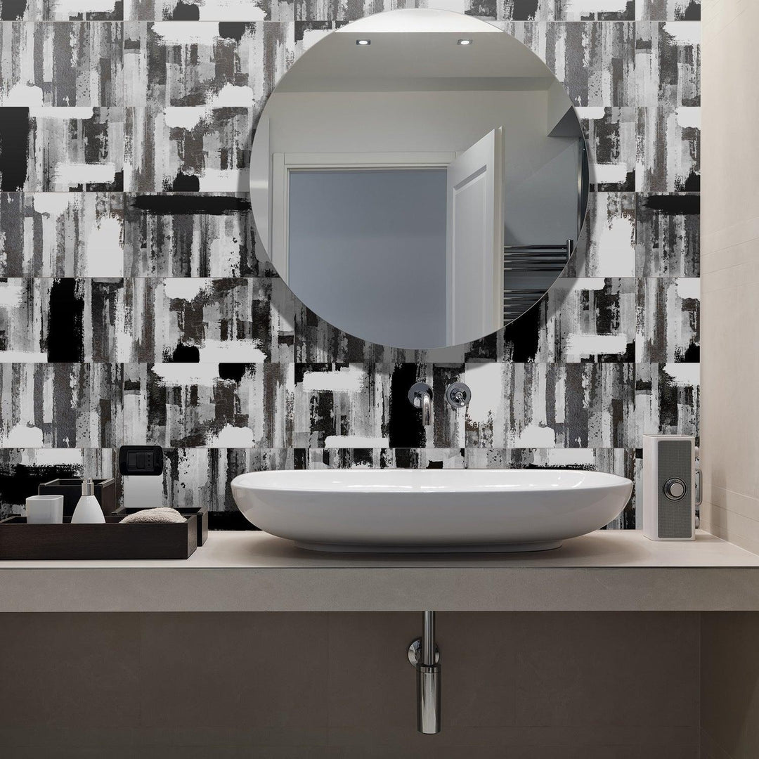 Lisslune | Elevate your home decor with waterproof black and gray brick style PVC wall stickers