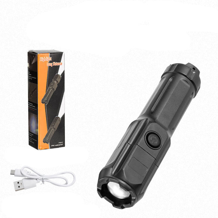 Lisslune | High-Power LED Flashlight with Zoom Rechargeable USB Camping Lamp
