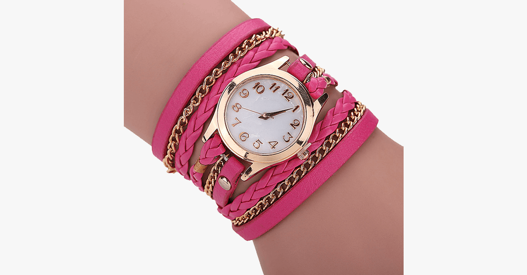 Lisslune | Gold Dial Quartz Watch with Funky Wraps – Designed to accentuate your casual look