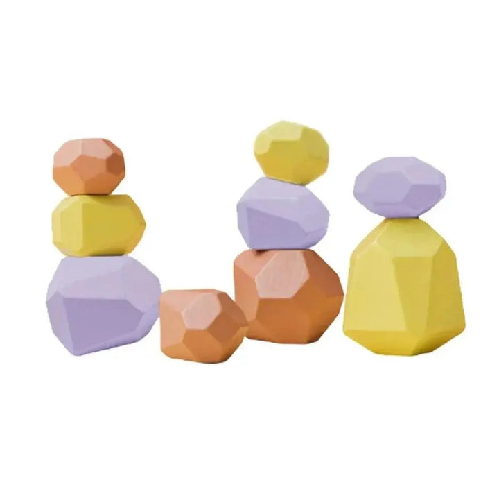Lisslune | Colorful Wooden Building Blocks Set for Creative Learning and Logical Development