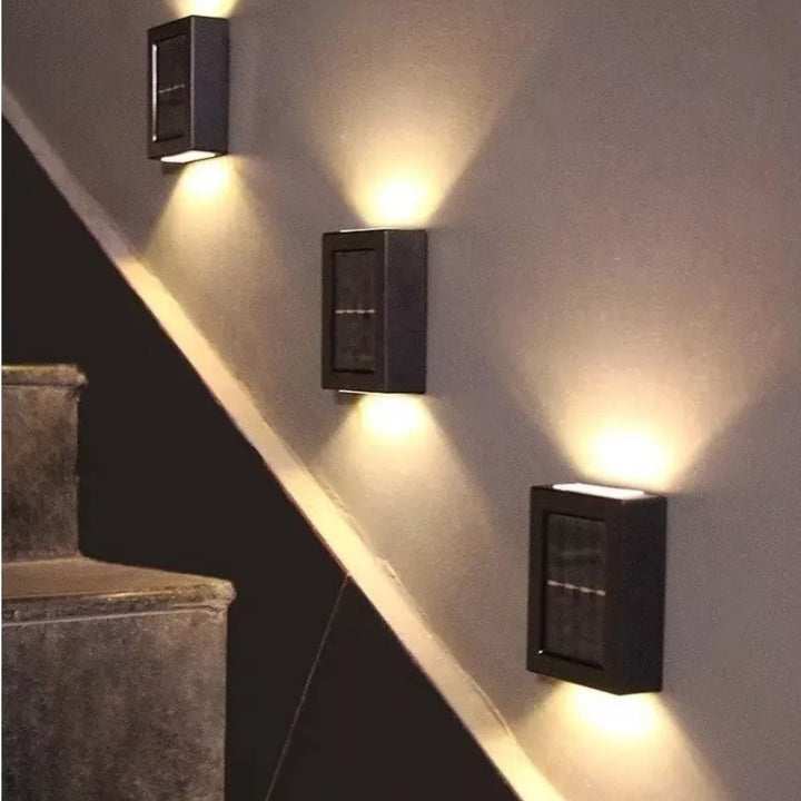 Lisslune | Grantham Solar Powered Up & Down Wall Light - Stylish Outdoor Solar Lighting Solution