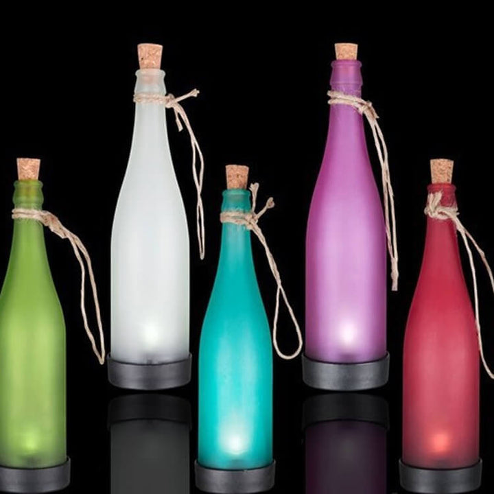 Lisslune | 5 Piece Solar Wine Bottle Light Outdoor Decoration Plastic LED Hanging Light