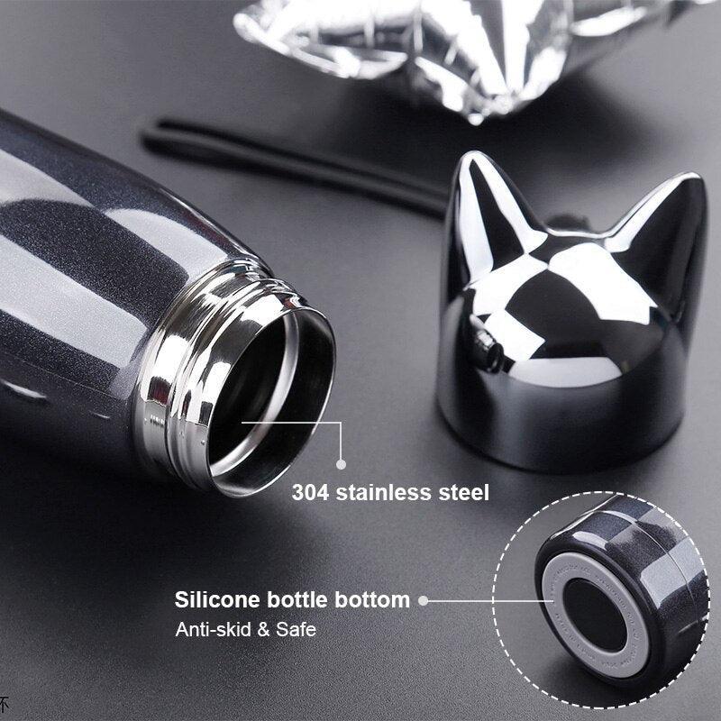 Lisslune | Stylish Fox Ear 320ml Insulated Stainless Steel Hydration Bottle