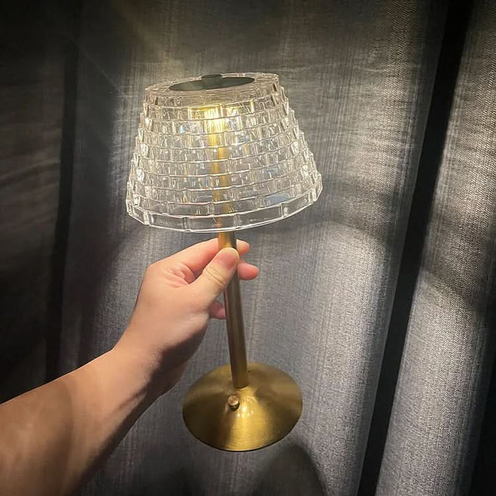 Lisslune | Vintage Crystal LED Table Lamp with Adjustable Brightness
