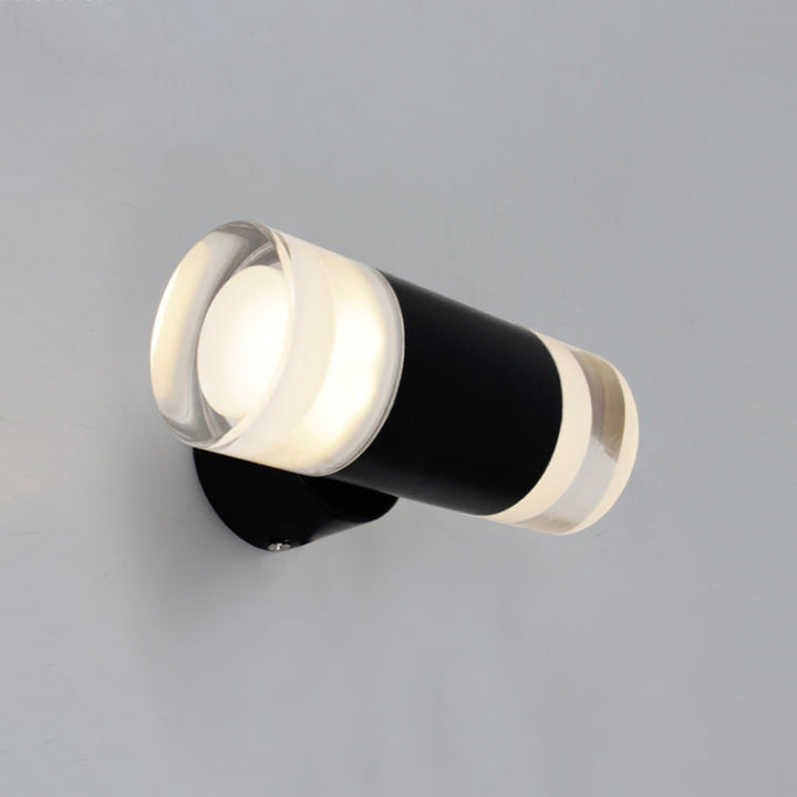 Lisslune | Metal tube wall light Minimalist 2 heads wall-mounted light in black for the living room