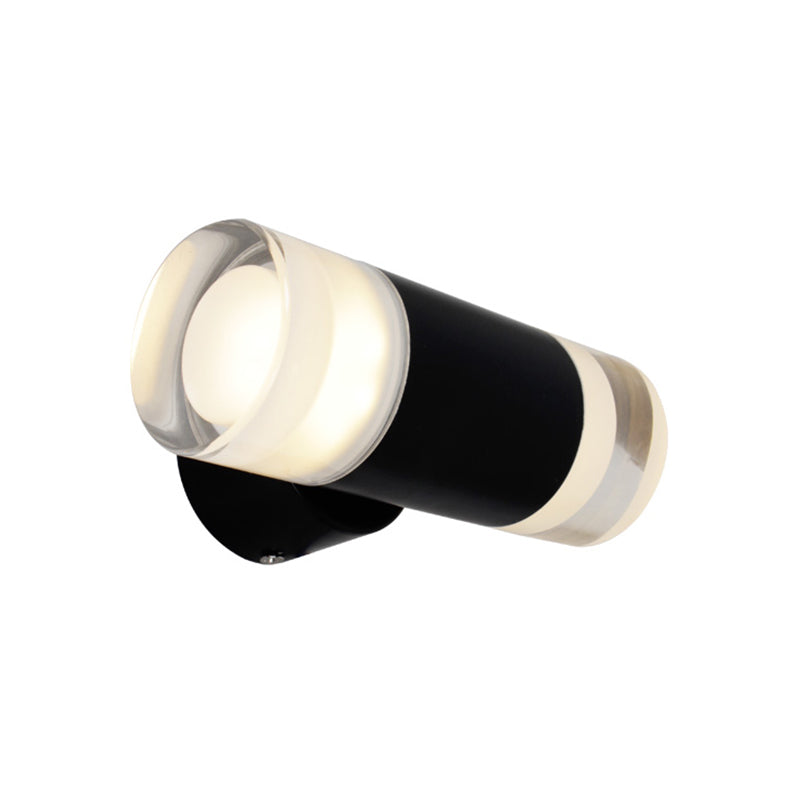Lisslune | Metal tube wall light Minimalist 2 heads wall-mounted light in black for the living room