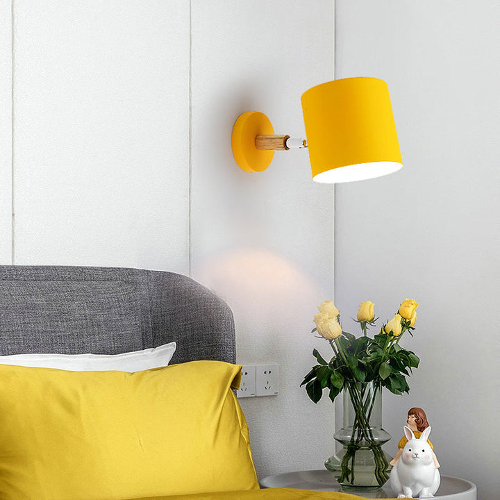 Skørter | Modern Style Cylinder Wall Lamp Metal 1 Head Wall Light for Children's Room Hallway