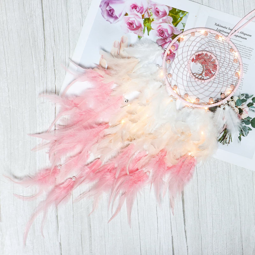 Lisslune | Frendorf Crystal Tree of Life Feather Glow Dreamcatcher