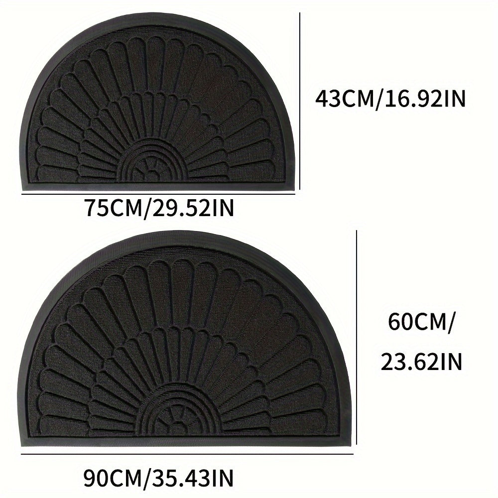 Lisslune | Half-Round Door Mat Rubber – Durable and Non-Slip for Indoor and Outdoor