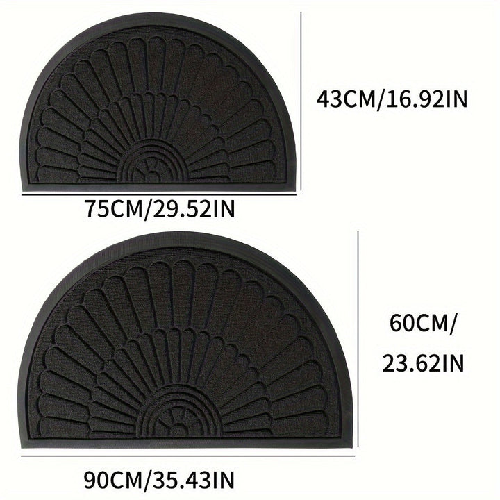Lisslune | Half-Round Door Mat Rubber – Durable and Non-Slip for Indoor and Outdoor