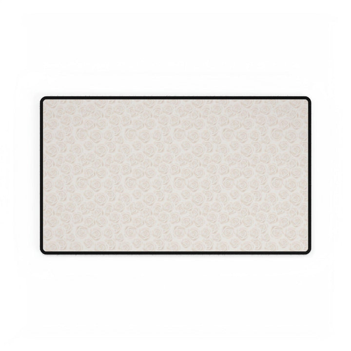 Lisslune | Opulent White Rose Desk Pad - Elegant Workspace Essential with a Touch of Luxury