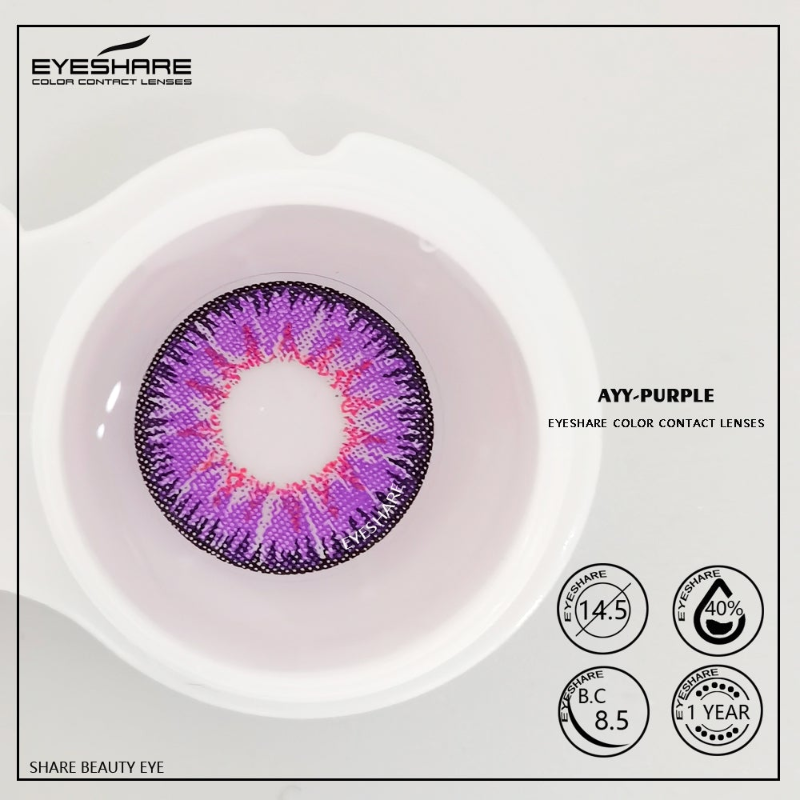 Rynx Cosplay AYY Purple 14.5mm 1 Pair | 1 Year