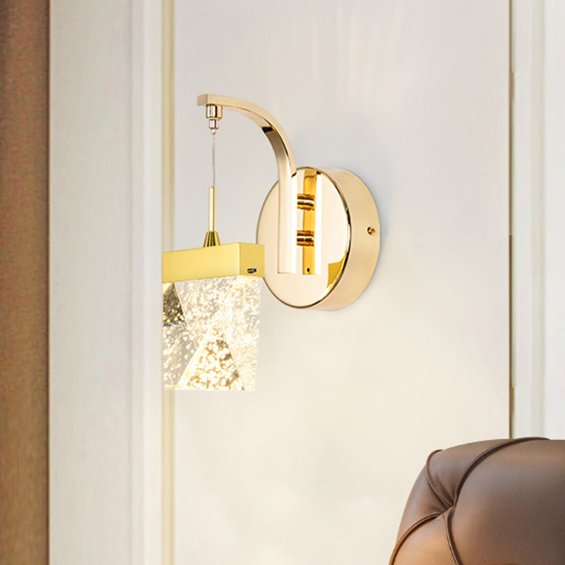 Skørter | Geometric Living Room Wall Light Vintage Bubble Crystal LED Gold Wall Lighting Fixture for Bedroom