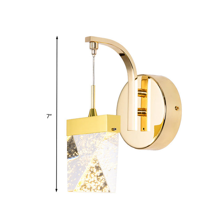 Skørter | Geometric Living Room Wall Light Vintage Bubble Crystal LED Gold Wall Lighting Fixture for Bedroom