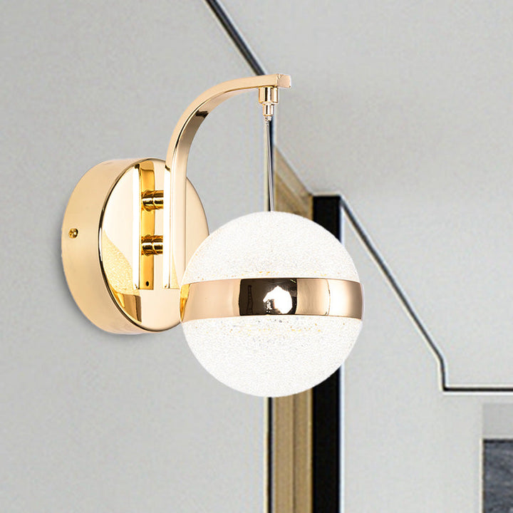 Skørter | Gold LED Wall Mount Lamp Retro Crystal Ball Wall Sconces Lighting for Living Room