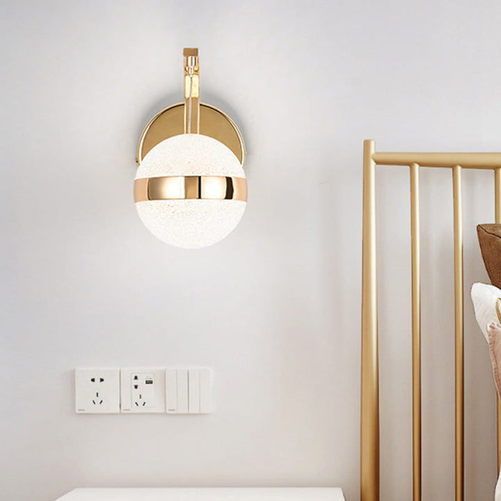Skørter | Gold LED Wall Mount Lamp Retro Crystal Ball Wall Sconces Lighting for Living Room