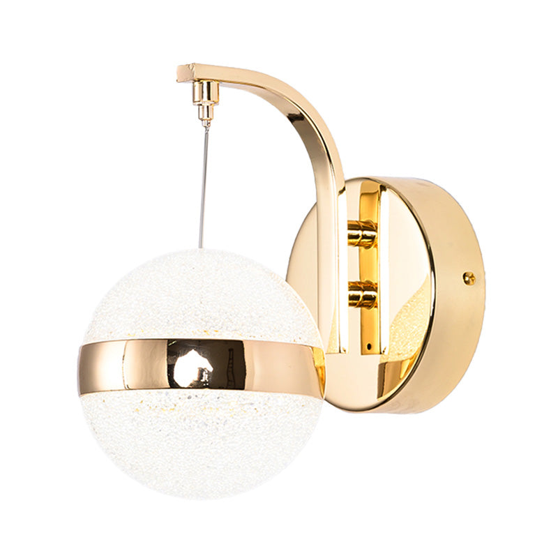 Skørter | Gold LED Wall Mount Lamp Retro Crystal Ball Wall Sconces Lighting for Living Room