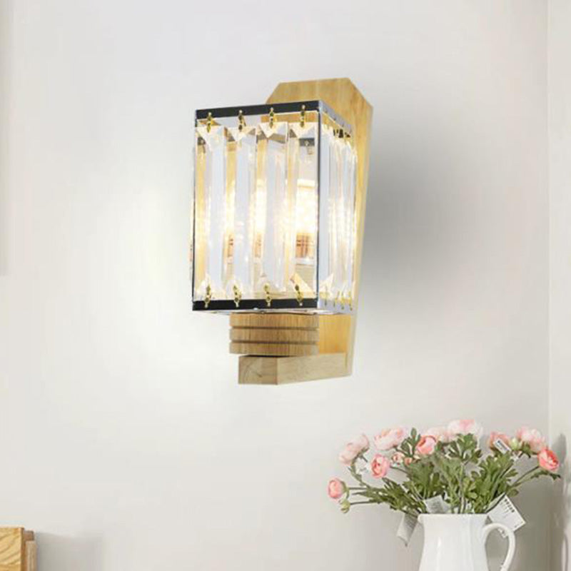 Skørter | Square/Globe Clear Crystal Wall Lamp Minimalistic 1 Mainly Living Room Wall Lighting Fixture