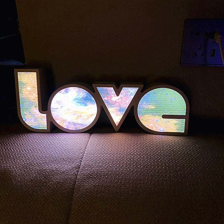 Lisslune | Modern Art Deco waterproof PS LOVE letters LED table lamp for the bedroom