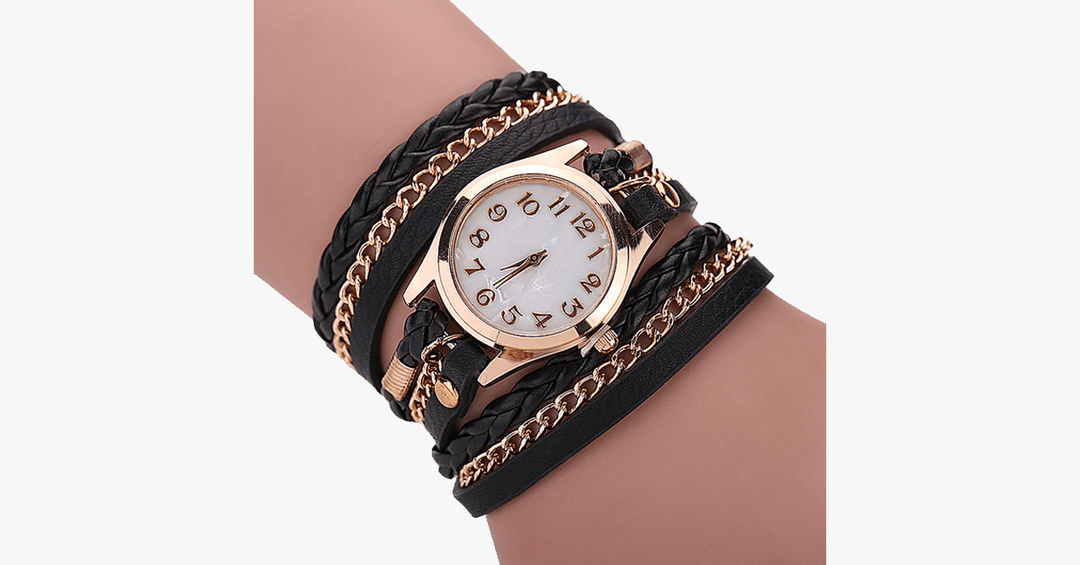 Lisslune | Gold Dial Quartz Watch with Funky Wraps – Designed to accentuate your casual look