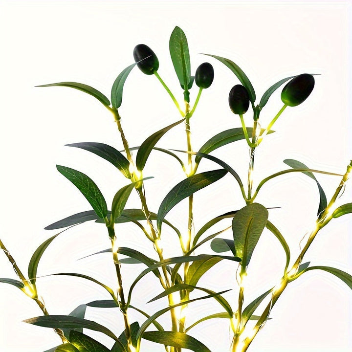 Lisslune | Illuminated Olive Tree LED Lamp – Modern Decor for Festive Occasions, Weddings, Birthdays, and Party Atmosphere, Ideal for Dining Table, Cabinet, or Café Decor