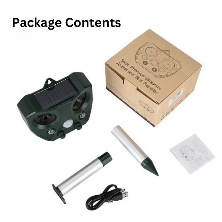 Lisslune | Ultrasonic Bird & Pest Repeller Device - Effective Pest Control for Gardens, Yards & Outdoor Spaces