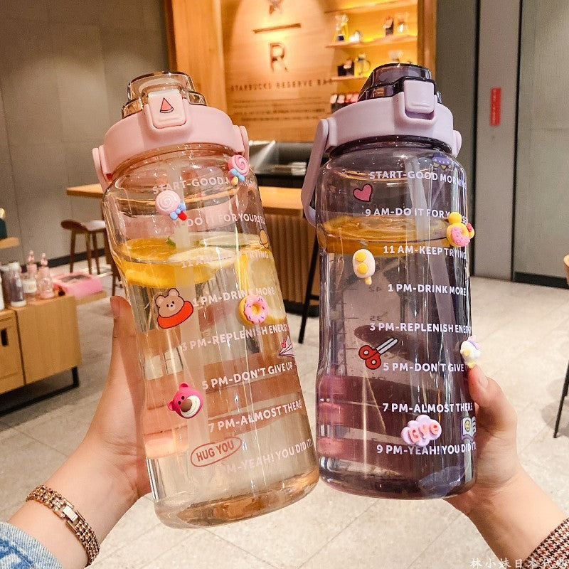 Lisslune | Large Plastic Cup Portable Water Bottle