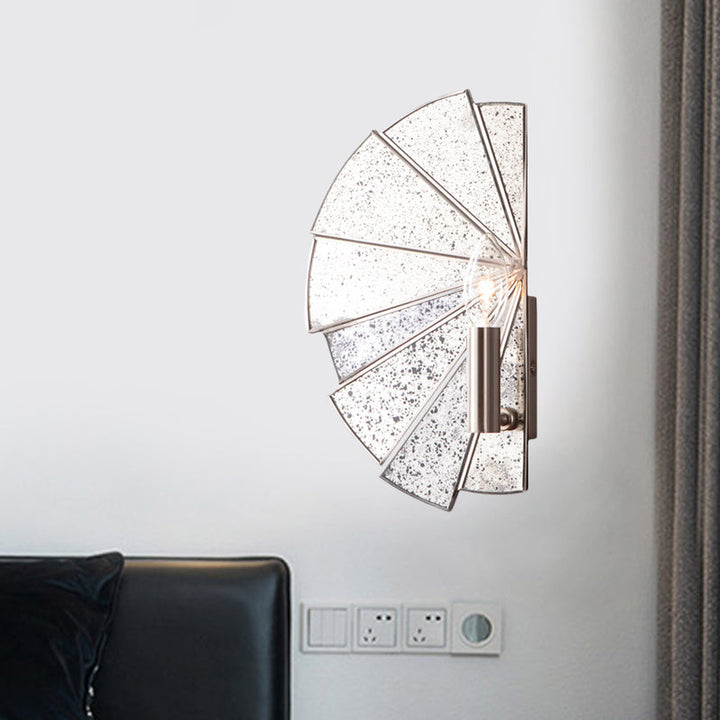 Skørter | Candle Holder Living Room Wall Lamp Traditional Style Metallic 1 Light Silver Wall Lamp