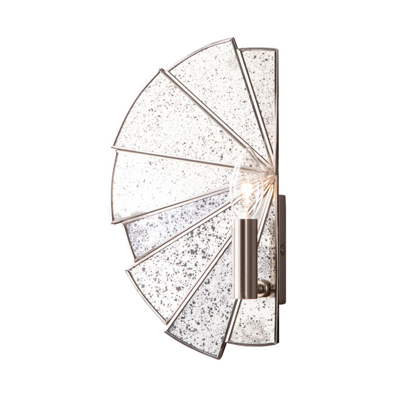 Skørter | Candle Holder Living Room Wall Lamp Traditional Style Metallic 1 Light Silver Wall Lamp
