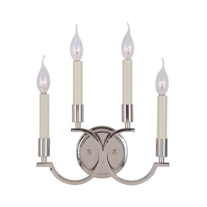 Skørter | 1/4 Lights Metallic Wall Light Traditional Silver Candle Style Bedroom Wall Lamp