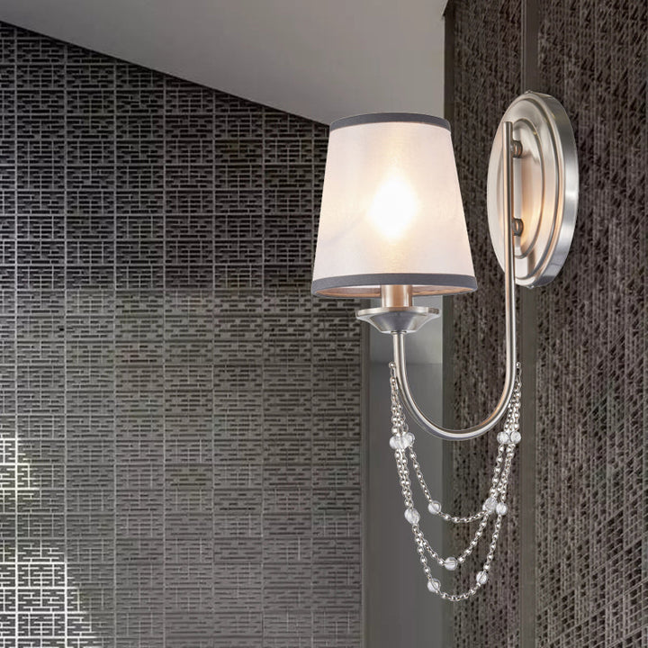 Skørter | Crystal chrome wall-mounted light conical 1/2 bulbs traditional wall lamp lighting for bedroom