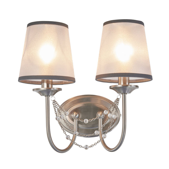 Skørter | Crystal chrome wall-mounted light conical 1/2 bulbs traditional wall lamp lighting for bedroom