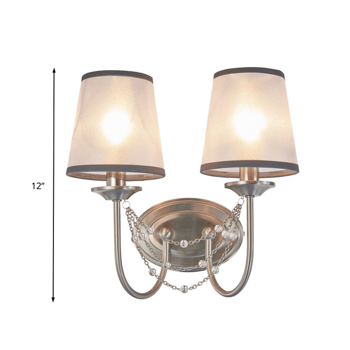 Skørter | Crystal chrome wall-mounted light conical 1/2 bulbs traditional wall lamp lighting for bedroom