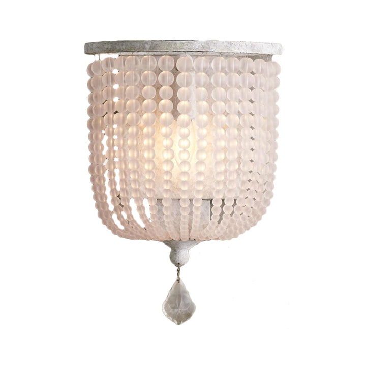 Skørter | White/gray 1 light wall lamp minimalism crystal half basket wall lamp fixture